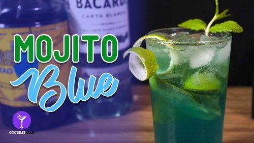 Mojito Blue o Azul - Cóctel con Ron receta fácil de preparar En Casa Web